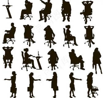 商务人物剪影图片