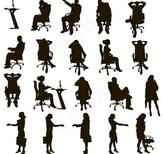 商务人物剪影图片