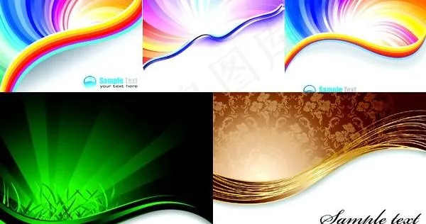 精力充沛的、丰富多彩的螺旋背景矢量...eps,ai矢量模版下载