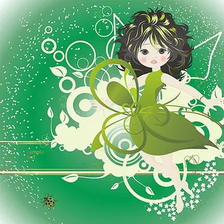 绿色天使图片