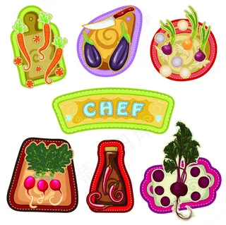 精美矢量卡通蔬菜