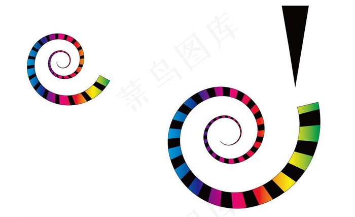 螺旋效果图片ai矢量模版下载