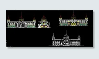 别墅CAD外立面图纸