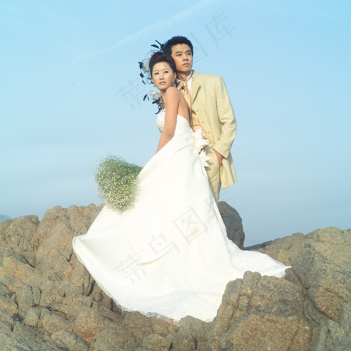 婚纱样片 海边之恋图片