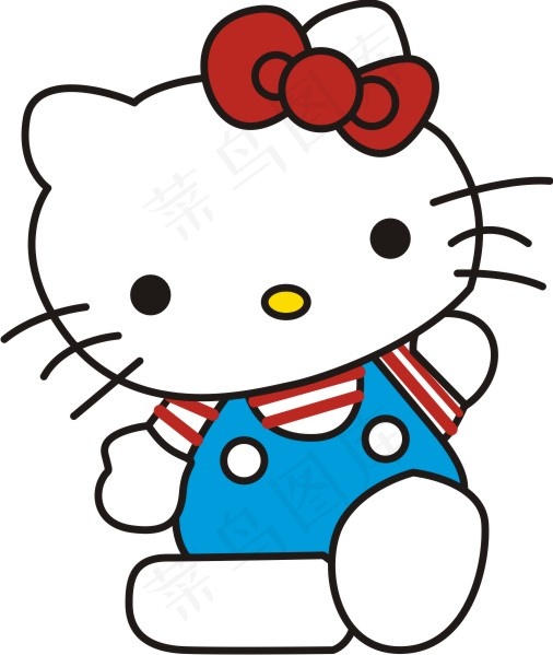 印花矢量图 卡通人物形象 猫 KI...ai矢量模版下载
