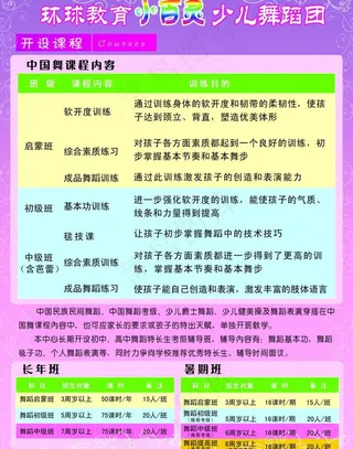 舞蹈学校宣传页 DM图片