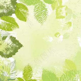 做旧树叶装饰背景矢量素材