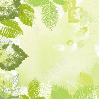 做旧树叶装饰背景矢量素材