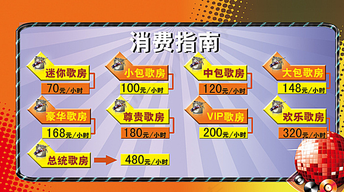 KTV消费指南设计图片psd模版下载