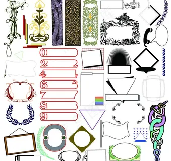 花边旗帜边角设计图片