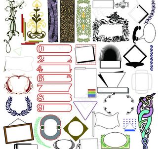 花边旗帜边角设计图片