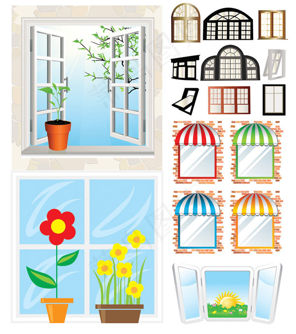 窗口矢量素材