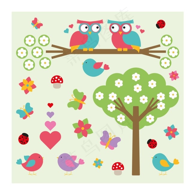 浪漫的动物情侣