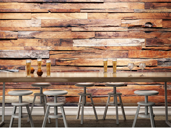 木板组合墙纸壁纸