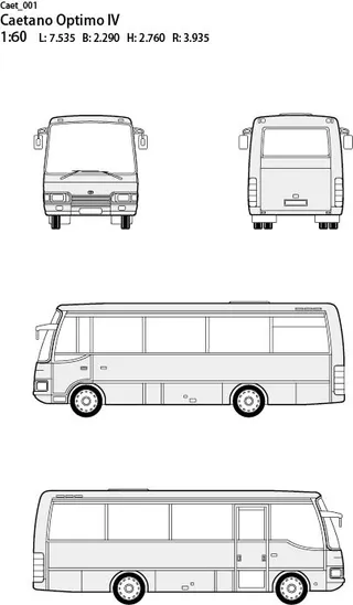 Caetano 公共汽车矢量图