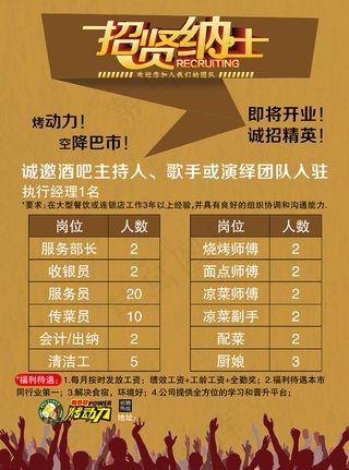 烤动力招聘彩页