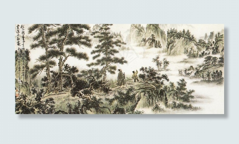 山水国画图片
