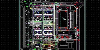 住宅小区外网综合电气平面图
