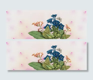 手绘花卉复古背景图案