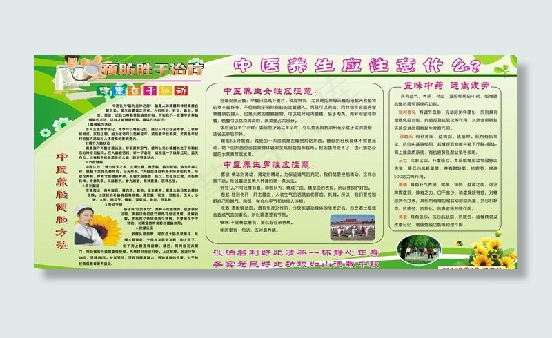 中医养生宣传图图片cdr矢量模版下载