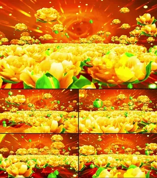 大气晚会开场花海视频