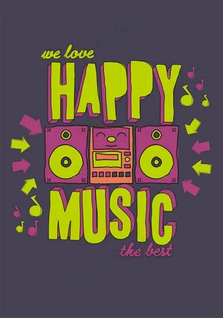 T恤图案设计图文组合英文字体