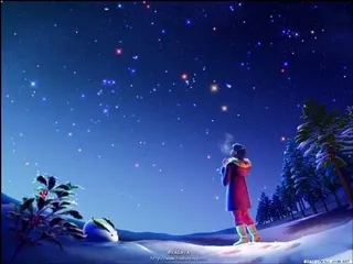 女孩下雪的夜里