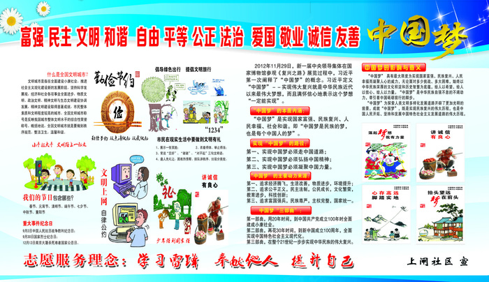 文明创建宣传栏psd模版下载