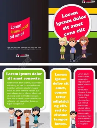 卡通商务团队图片