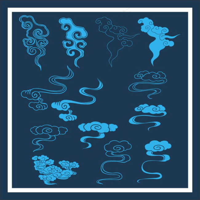 古典祥云矢量素材