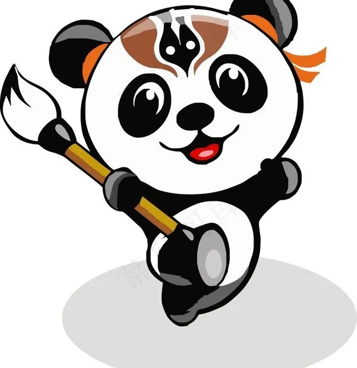 熊猫图片cdr矢量模版下载