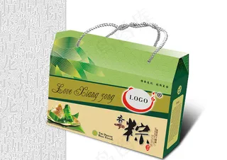 端午节粽子礼盒包装设计矢量素材