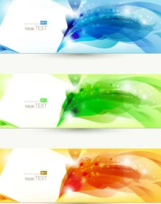 动感花纹banner矢量素材