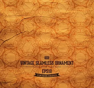 怀旧纸张 无缝欧式花纹花朵图片