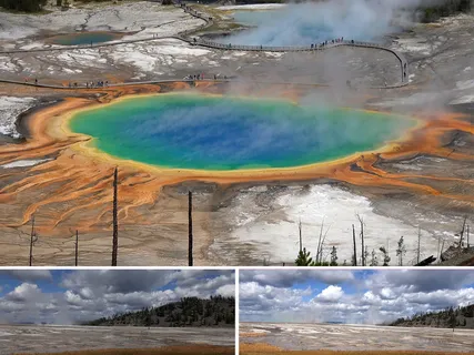 美国黄石公园大棱镜泉实拍