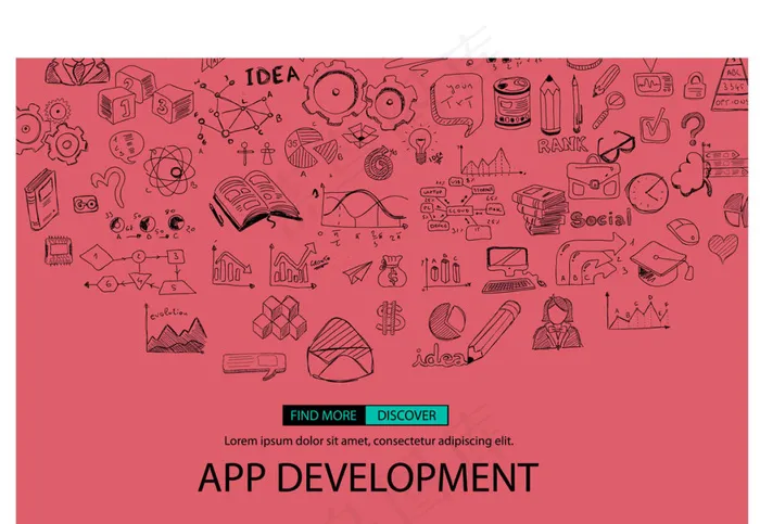 手绘素描创意海报设计矢量素材eps,ai矢量模版下载