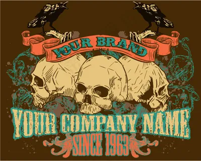 骷髅乌鸦创意AI下载免费下载