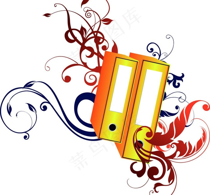 文具与花纹 文具 花图片