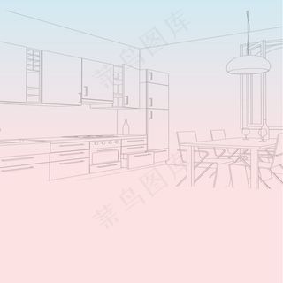 简约手绘家具背景