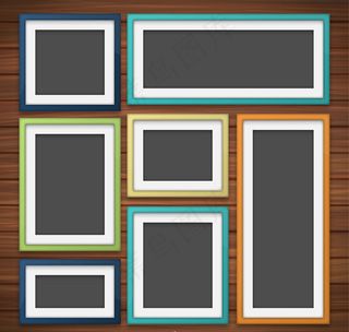 7款彩色相框矢量素材