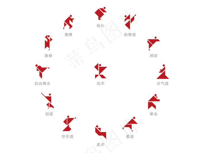 2010北京武搏会创意矢量LOGO