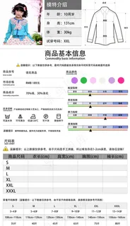 淘宝童装详情页尺码表模板PSD下载
