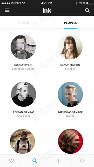 社交app界面扁平设计