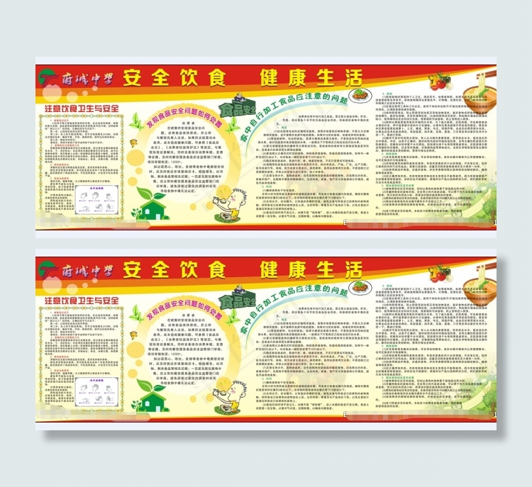 食品健康教育宣传栏cdr矢量模版下载