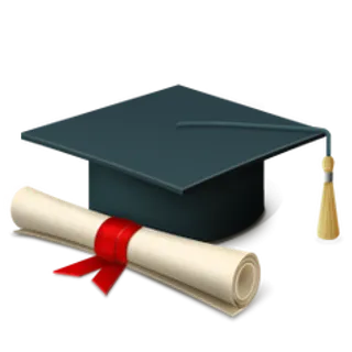 卡通小博士博士帽毕业证书PNG免扣...