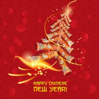 春节炮仗海报素材