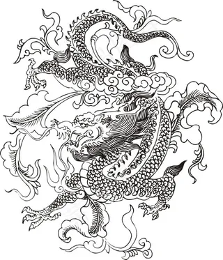 中国风 古龙 龙 小龙 龙矢量 龙素材