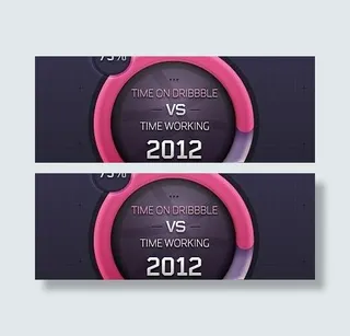 圆形进度条psd设计素材