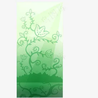 清新矢量花藤花纹壁纸