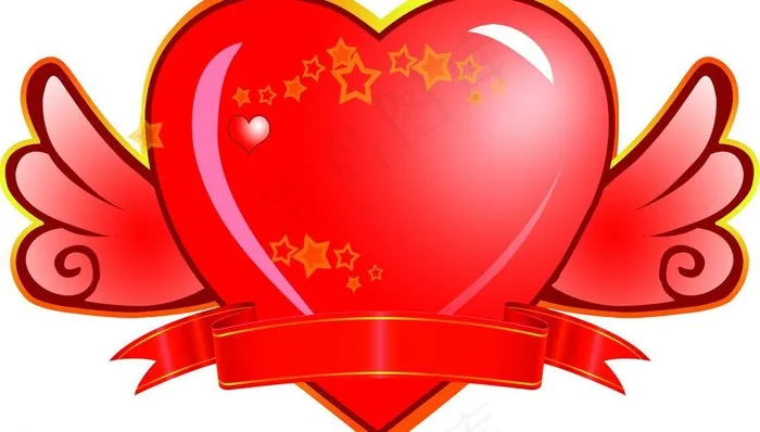 心形吊牌图片psd模版下载